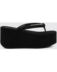 Alexander Wang - Jenna Mesh Thong Wedge Platform Sandals - Lyst