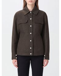 Sportmax - Slim Fit Wool Shirt Jacket With Flap Pockets - Lyst