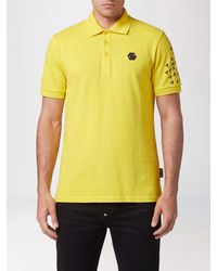 Philipp Plein - Cotton Polo Shirt With Skull Monogram Print And Hexagon Logo - Lyst