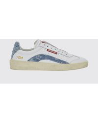 DSquared² - Low-Top-Sneaker Aus Leder Und Denim Im Zweifarbigen Design - Lyst