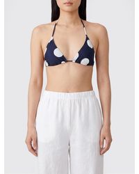 Jacquemus - Polka-Dot Polyamide Triangle Bikini Top With Tie Fastenings - Lyst