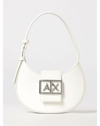 ARMANI EXCHANGE - Hobo Shoulder Bag With Metal Logo - Lyst