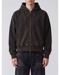Entire studios - Zipped Cotton Hoodie With Dropped Shoulders And Slit Pockets - Lyst