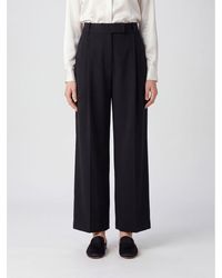 Giorgio Armani - High-Waisted Wide-Leg Tailored Silk Trousers - Lyst