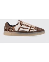 Amiri - Pacific Bones Animalier Pony Skin Sneakers - Lyst