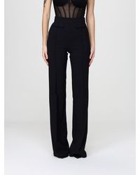 Elisabetta Franchi - Crêpe Straight Trousers - Lyst