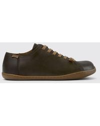 Camper - Peu Smooth Leather Slip-On Trainers With Elasticated Laces - Lyst