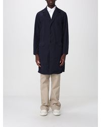 Aspesi - Knee-Length Single-Breasted Nylon Trench Coat With Lapel Collar - Lyst