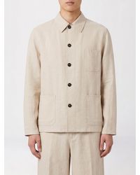 Giorgio Armani - Viscose And Linen Shirt Jacket - Lyst