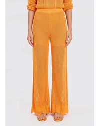 Twinset - Cotton Blend Palazzo Trousers - Lyst