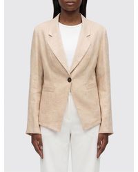 Emporio Armani - Linen Blend Blazer - Lyst