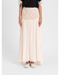 Twinset - Viscose And Macramé Skirt - Lyst