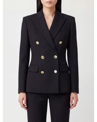 Dondup - Blazer Cruzado De Corte Slim En Viscosa Con Botones Metálicos - Lyst