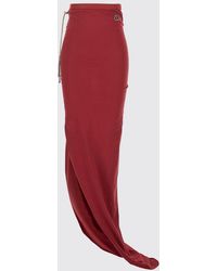 RICK OWENS MONCLER - Cotton Long Skirt Rick Owens - Lyst