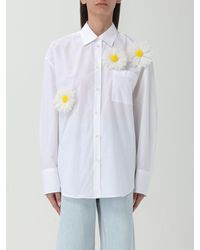 MSGM - Camicia in cotone con fiori - Lyst