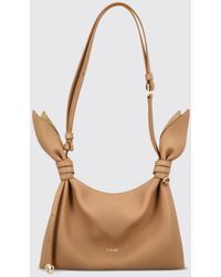 Loewe - Suede Shoulder Bag With Decorative Knot And Metallic Ring - Lyst