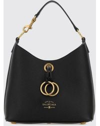 Balenciaga - Carrie Grained Leather Mini Handbag With Hook Closure And Flat Handle - Lyst