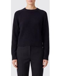 Allude - Jersey De Cuello Redondo De Cachemira De Manga Larga Con Bajo Acanalado - Lyst