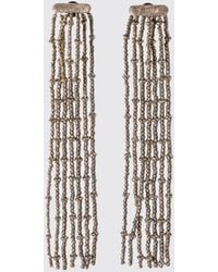 Brunello Cucinelli - Sterling 925 Pendant Earrings With Butterfly Clasp - Lyst