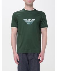 Emporio Armani - Cotton Blend T-Shirt With Logo - Lyst