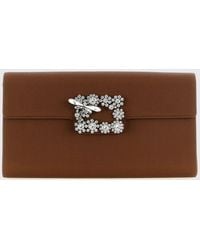 Roger Vivier - Mini Satin Bucket Bag With Jewel Buckle - Lyst