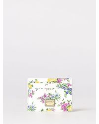 Dolce & Gabbana - Dolce &Amp Gabbana Leather Card Holder With Floral Print - Lyst