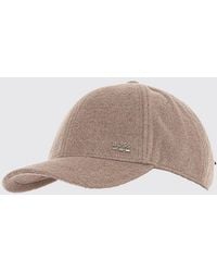 BOSS - Wool And Silk Blend Baseball Cap With Applied Logo - Lyst