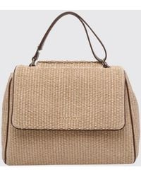 Orciani - Sveva Medium Raffia Handbag With Adjustable Shoulder Strap - Lyst