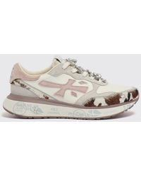 Premiata - Lauryn Animal Print Pony Hair Sneakers With Crystal Embellishments - Lyst