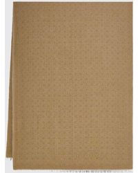 Ferragamo - Cotton Scarf With Gancini Logo And Fringed Hem - Lyst