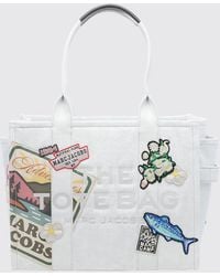 Marc Jacobs - The Large Cotton Tote Bag With Tone-On-Tone Embroidered Logo - Lyst