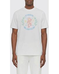 CASABLANCA - Printed Organic Cotton T-Shirt - Lyst