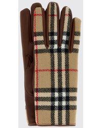 Burberry - Handschuhe Aus Wolle Und Lammleder Mit Vintage-Check-Muster - Lyst