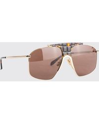 Alaïa - Shield Sunglasses With Tortoiseshell-Effect Metal And Acetate Frame - Lyst