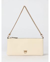 Pinko - Horizontal Flap Leather Bag - Lyst