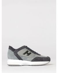 Hogan - Interactive Mesh And Suede Sneakers - Lyst