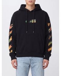 Off-White c/o Virgil Abloh - Cotton Hoodie With Back Arrow Logo - Lyst