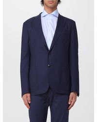 Corneliani - Single-Breasted Wool Blazer With Classic Lapels And Patch Pockets - Lyst