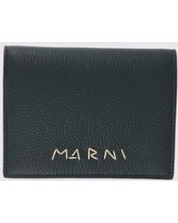 Marni - Leather Wallet With Logo - Lyst