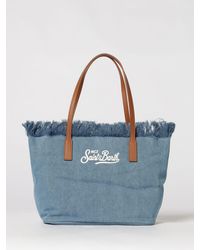 MC2 Saint Barth - Cotton Bag With Embroidered Logo - Lyst