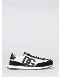 Dolce & Gabbana - Dolce &Amp Gabbana Dg Cushion Suede And Mesh Sneakers - Lyst
