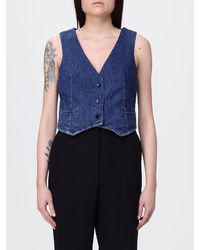 Liu Jo - Crop Single-Breasted Vest - Lyst