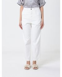 Eleventy - Stretch Cotton Straight Trousers - Lyst