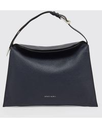Orciani - Hammered Leather Trinity Bag - Lyst