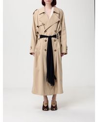 MM6 by Maison Margiela - Double Breasted Cotton Oversized Trench Coat - Lyst