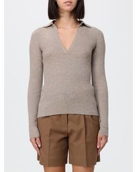 Max Mara - Slim Fit V-Neck Polo Jumper - Lyst