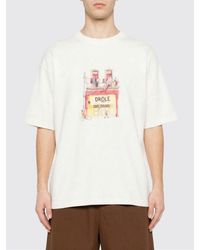 Drole de Monsieur - Cotton Crew-Neck T-Shirt With Graphic Print - Lyst