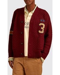 La Martina - Wool Blend V-Neck Cardigan With Buttons And Patch Pockets - Lyst