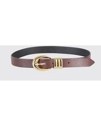 FEDERICA TOSI - Emily Smooth Leather Belt With Pin Buckle - Lyst