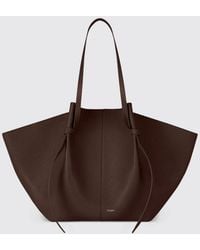 Yuzefi - Large Mochi Grained Leather Shoulder Bag With Double Handle - Lyst